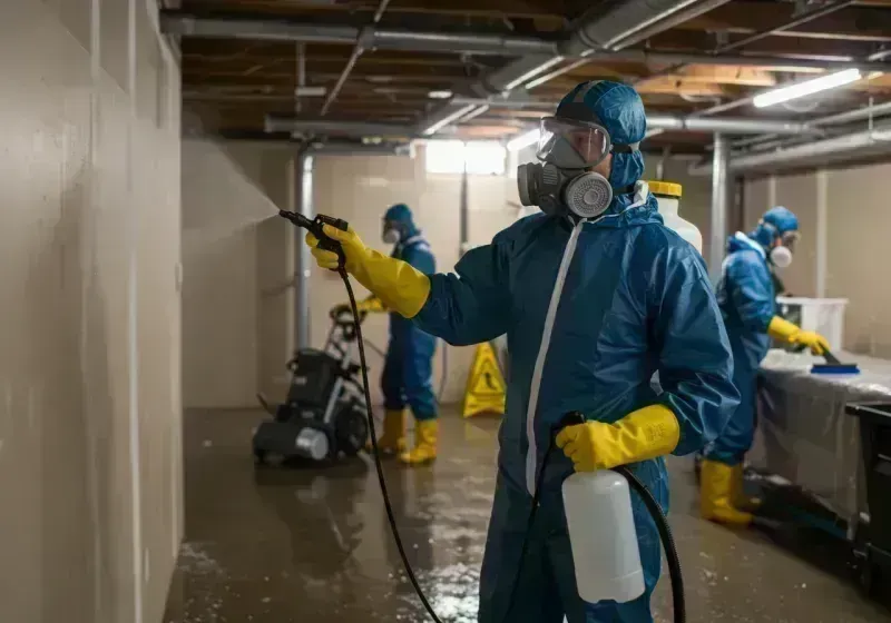 Basement Sanitization and Antimicrobial Treatment process in Skokie, IL